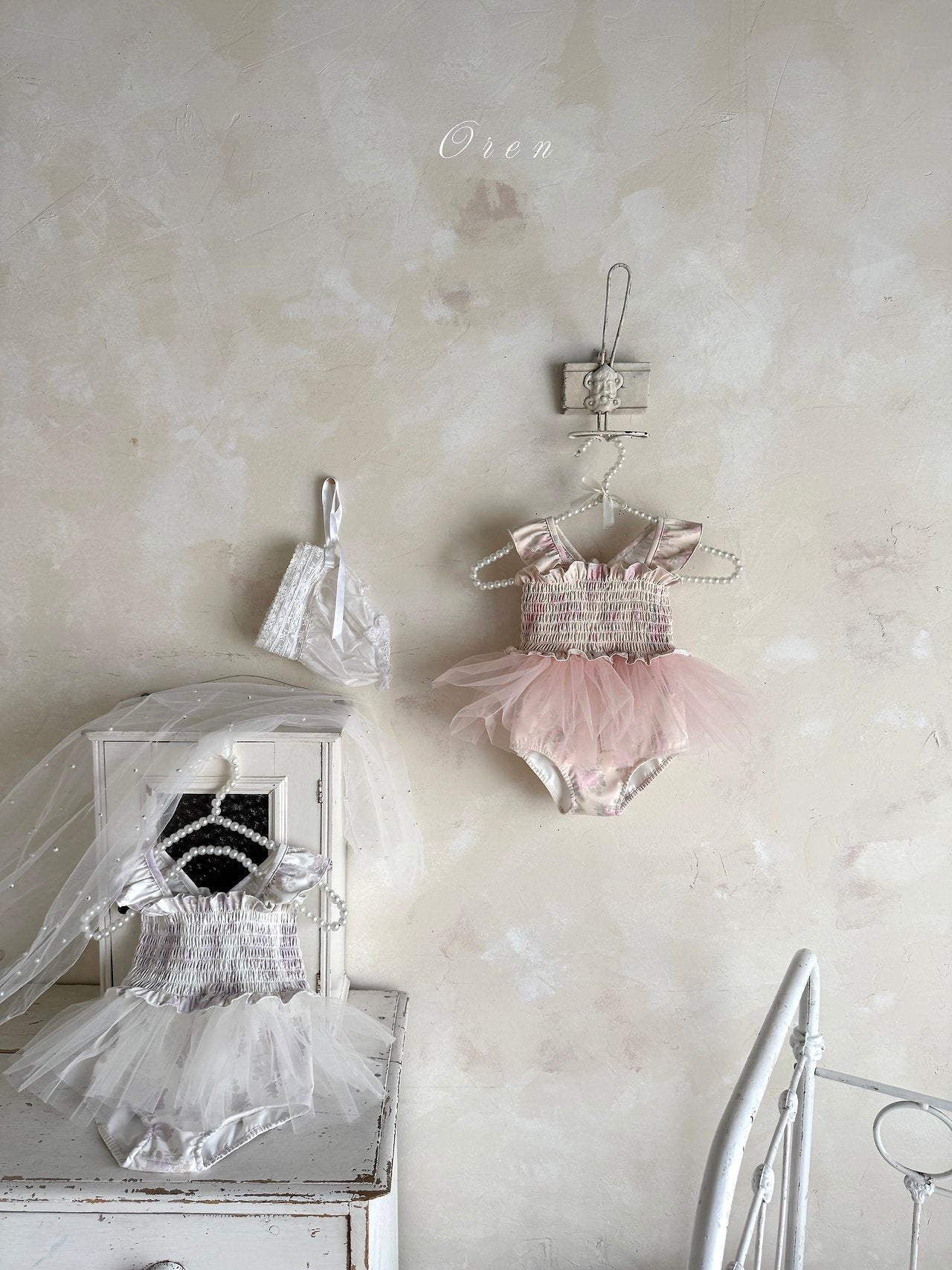 ［OREN］Flora tulle swim wear