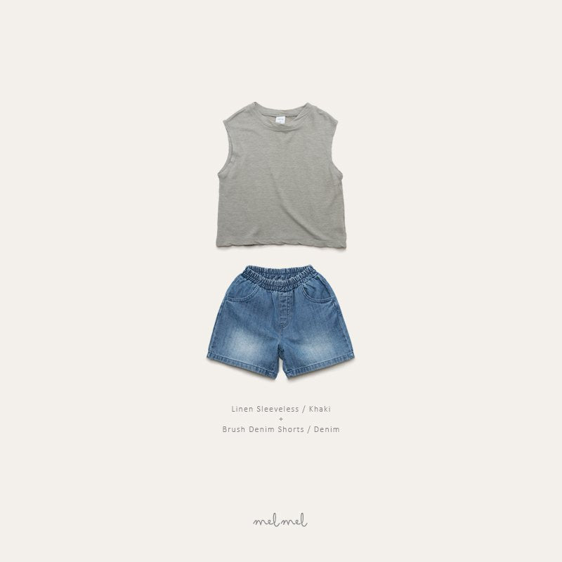 ［melmel］Linen sleeveless tops