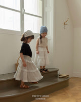 ［LINDO］Mearie tiered long skirt