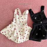 ［Melikey］Strawberry heart short salopette
