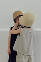 ［The beige］Linen long sleeveless