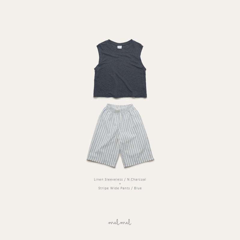 ［melmel］Linen sleeveless tops