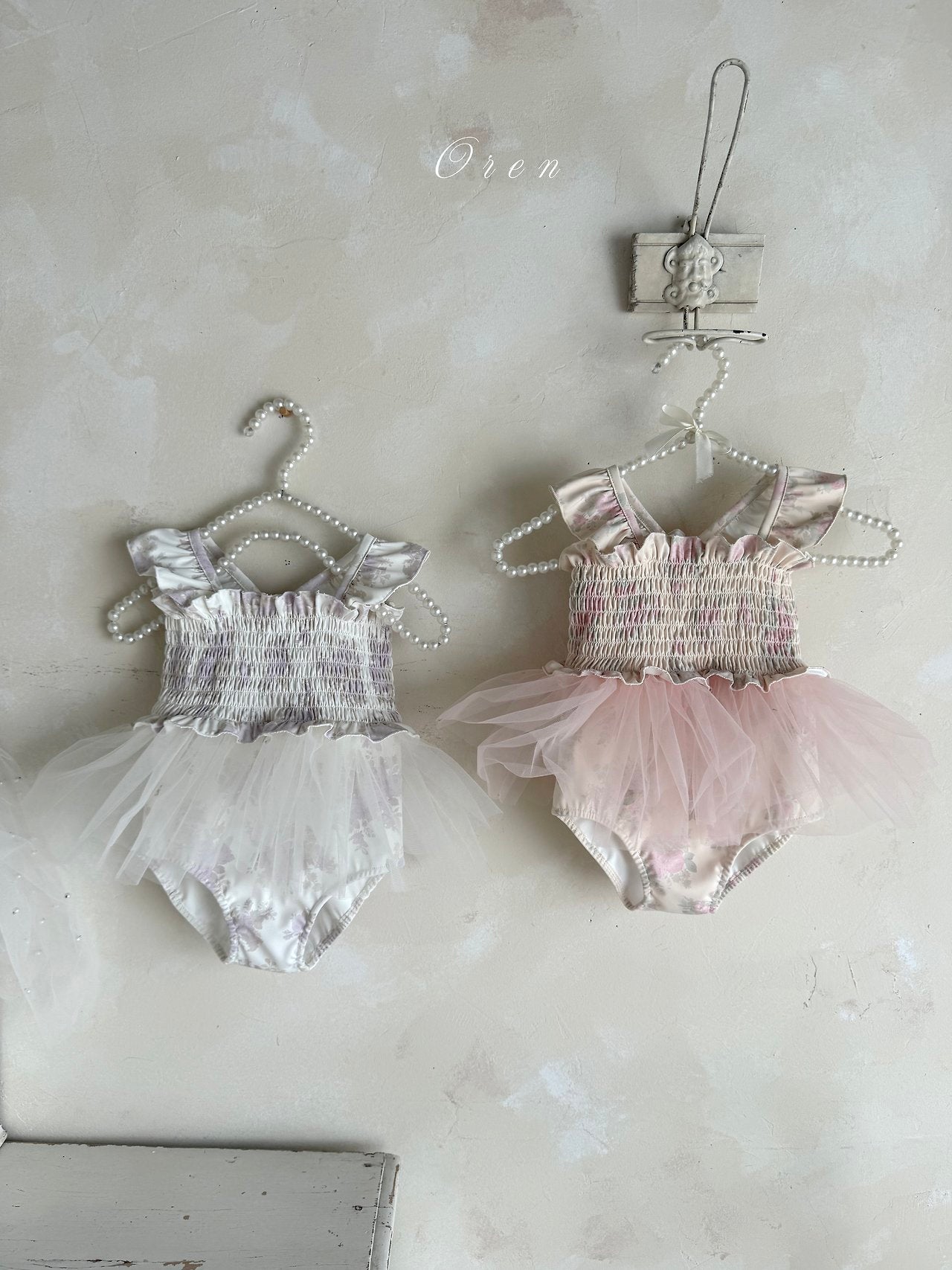［OREN］Flora tulle swim wear