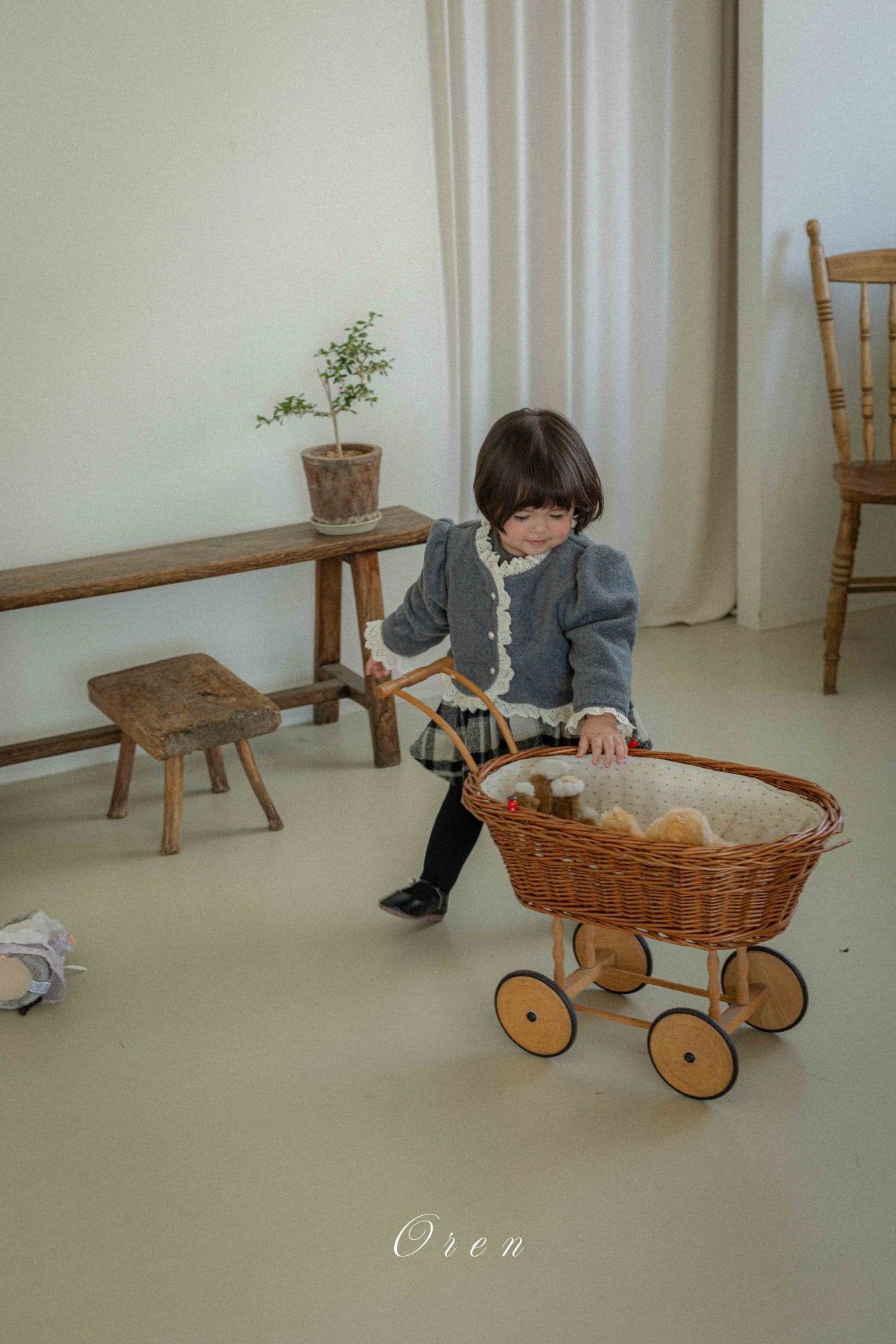 ［OREN］Brunel check bloomer skirt