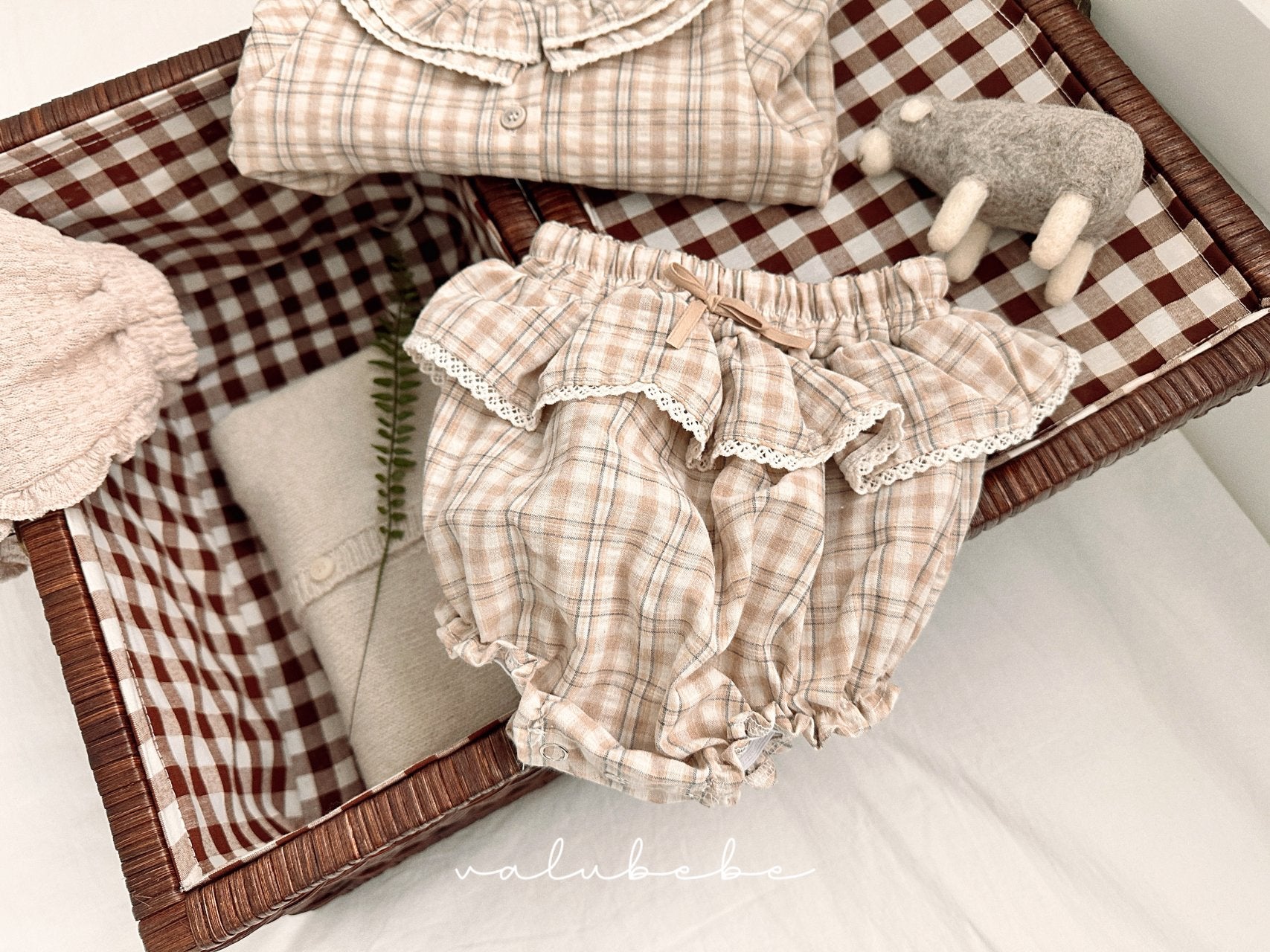 ［valubebe］Petit check frill bloomer (baby)