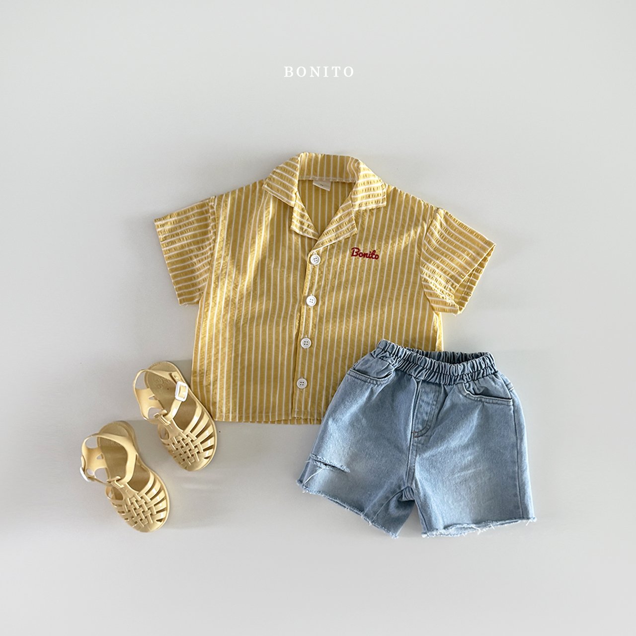 ［Bonito］Couple stripe shirt