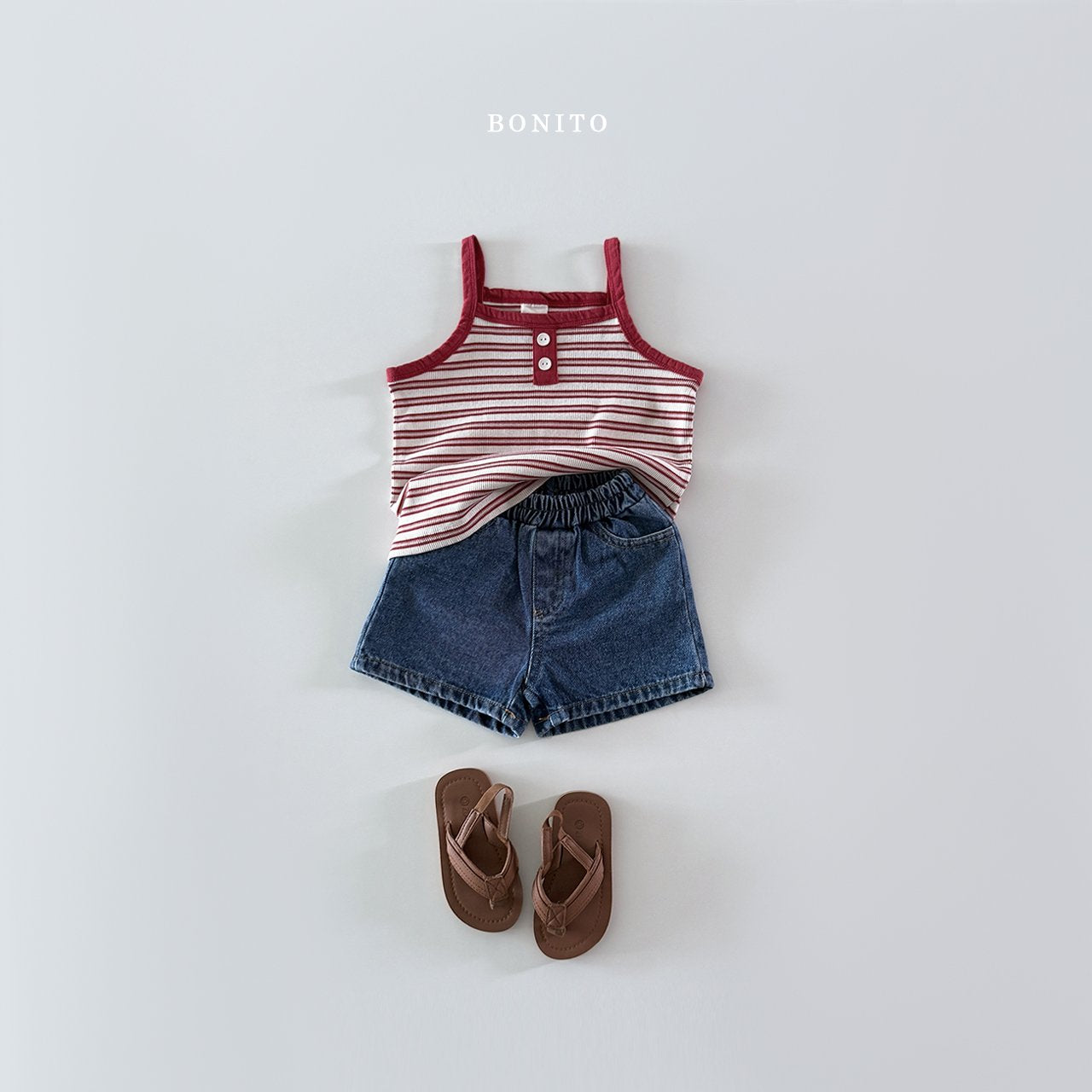 ［Bonito］Stripe sleeveless tee