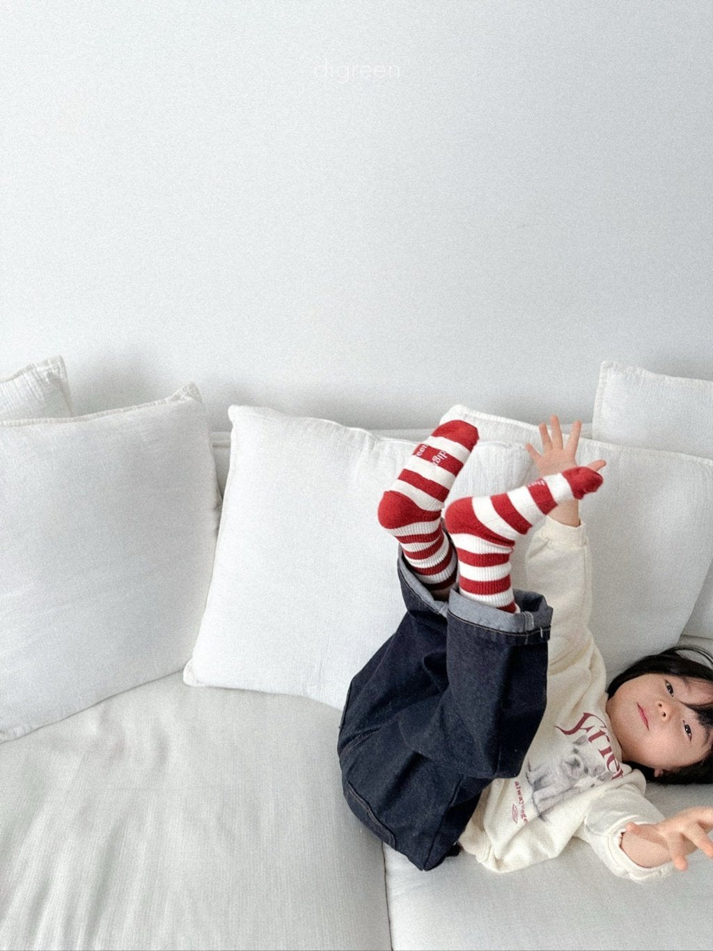 ［digreen］Minimal stripe socks set
