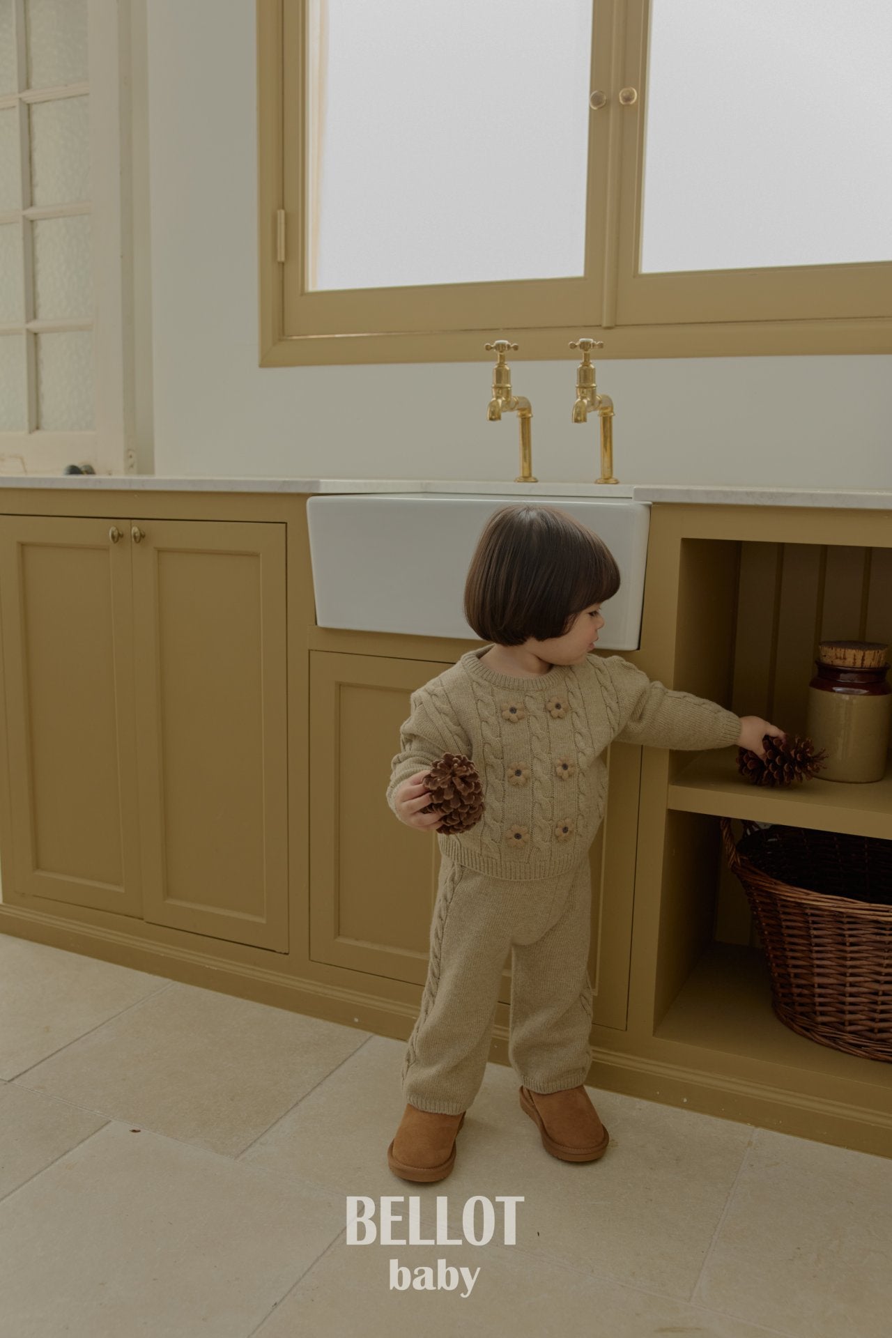 ［BELLOT］Berry cashmere knit pants (baby)