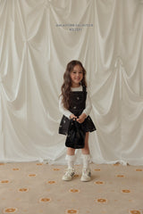 ［Melikey］Ribbon embroidery short salopette