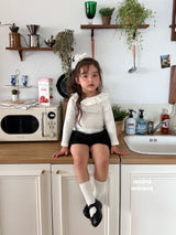 ［second moment］Frill collar rib tops