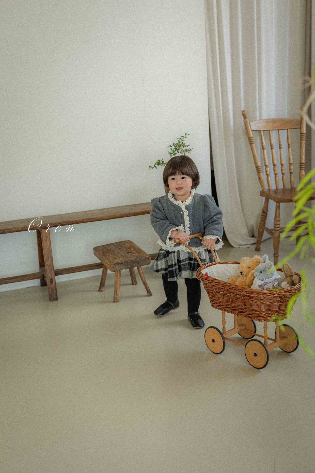 ［OREN］Brunel check bloomer skirt