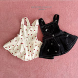 ［Melikey］Ribbon embroidery short salopette