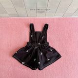 ［Melikey］Ribbon embroidery short salopette