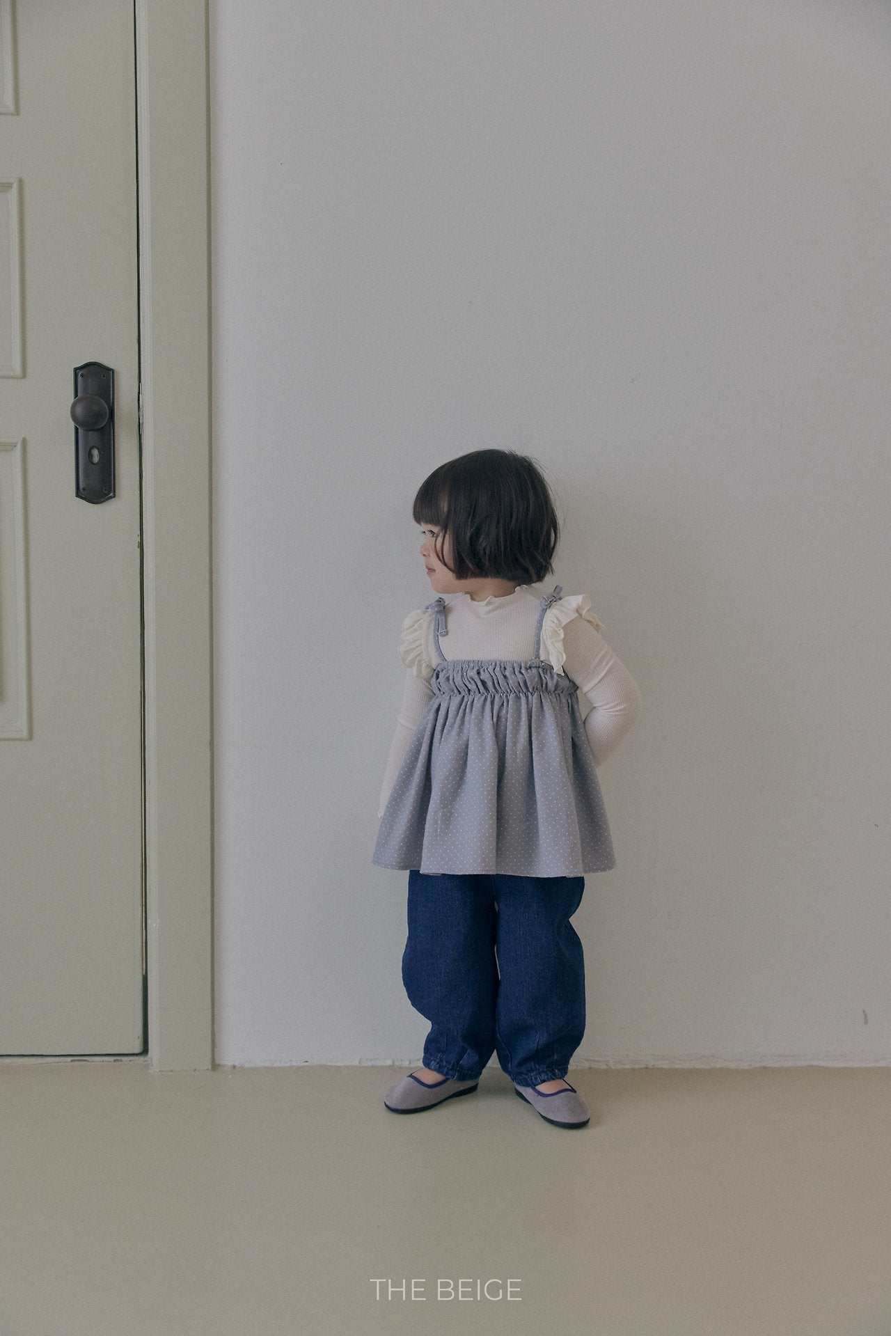 ［The beige］Dot Bustier