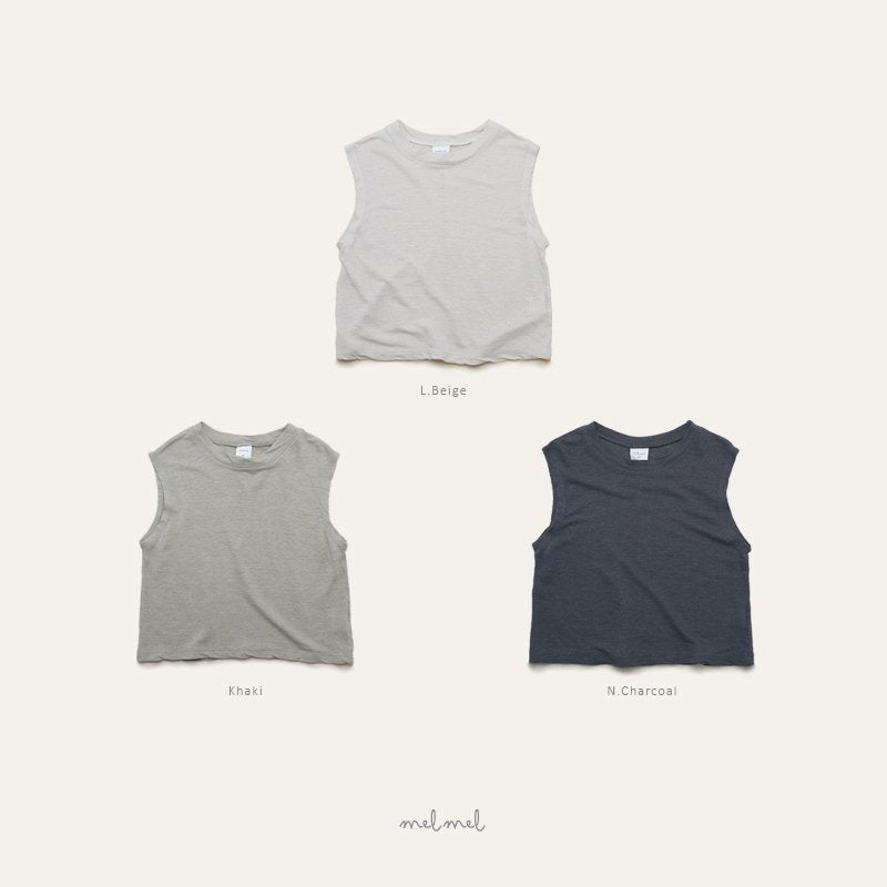 ［melmel］Linen sleeveless tops