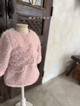 ［marron］Pearl boa jacket