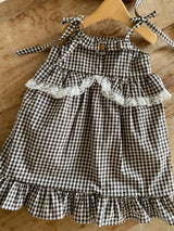 ［Anne shirley］Modern check one-piece