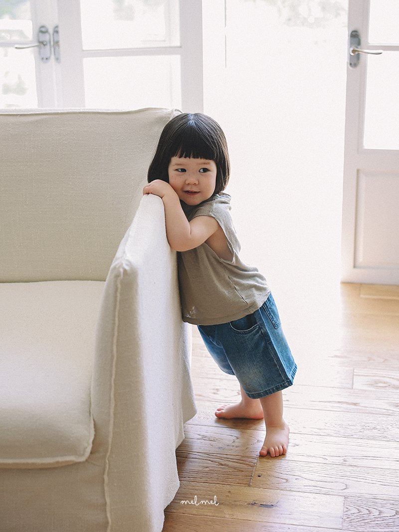 ［melmel］Brush denim pants
