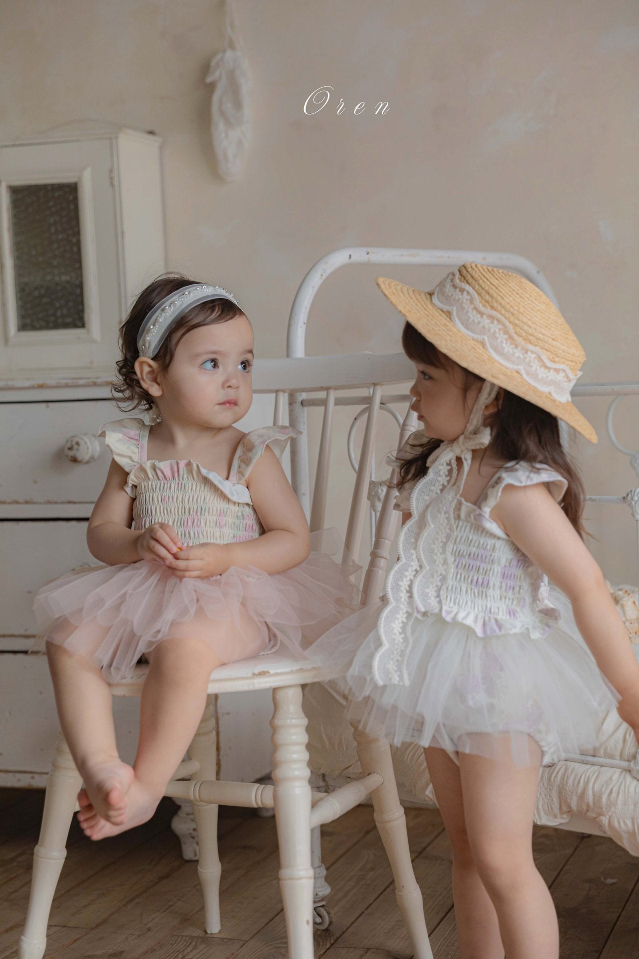 ［OREN］Flora tulle swim wear