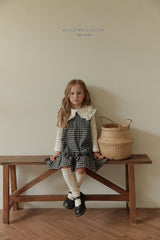 ［Melikey］Check frill one-piece