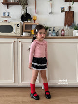 ［second moment］Frill collar rib tops