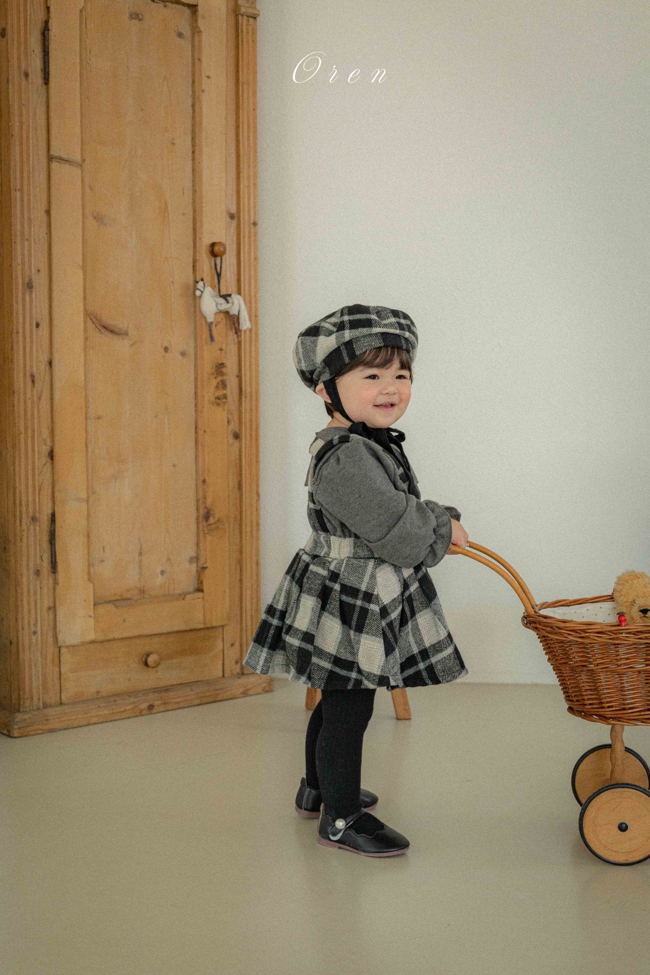 ［OREN］Brunel check bloomer skirt