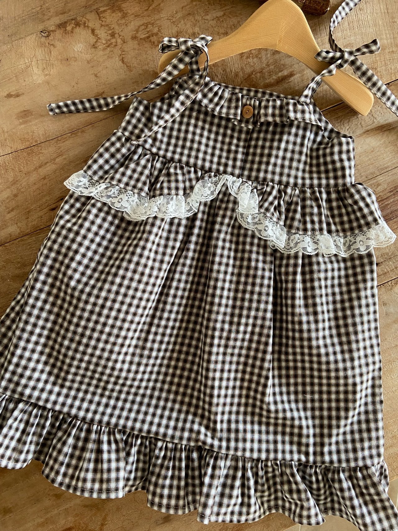 ［Anne shirley］Modern check one-piece
