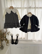 ［Melikey］Check frill one-piece