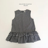 ［Melikey］Check frill one-piece