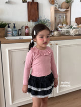 ［second moment］Frill collar rib tops