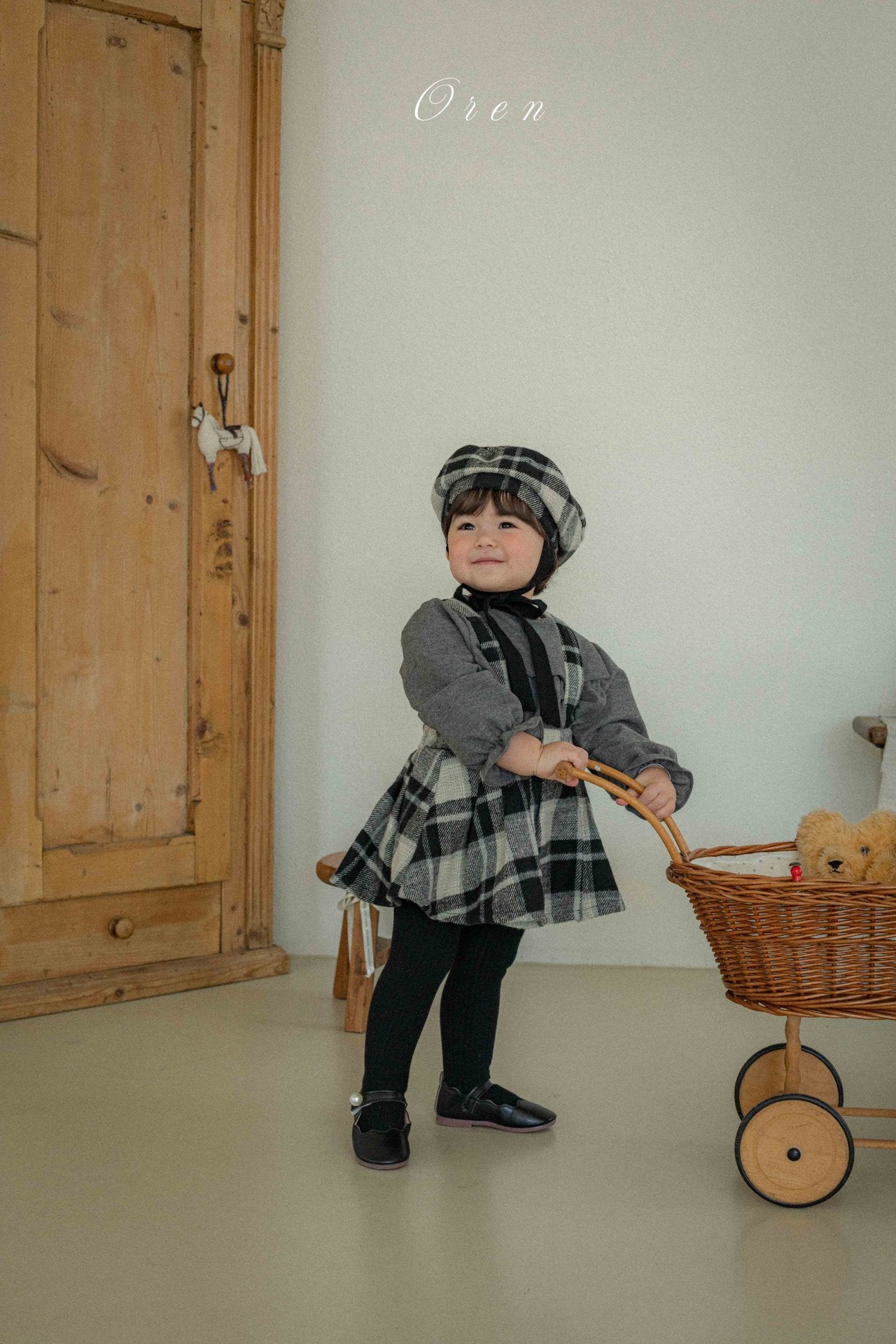 ［OREN］Brunel check beret