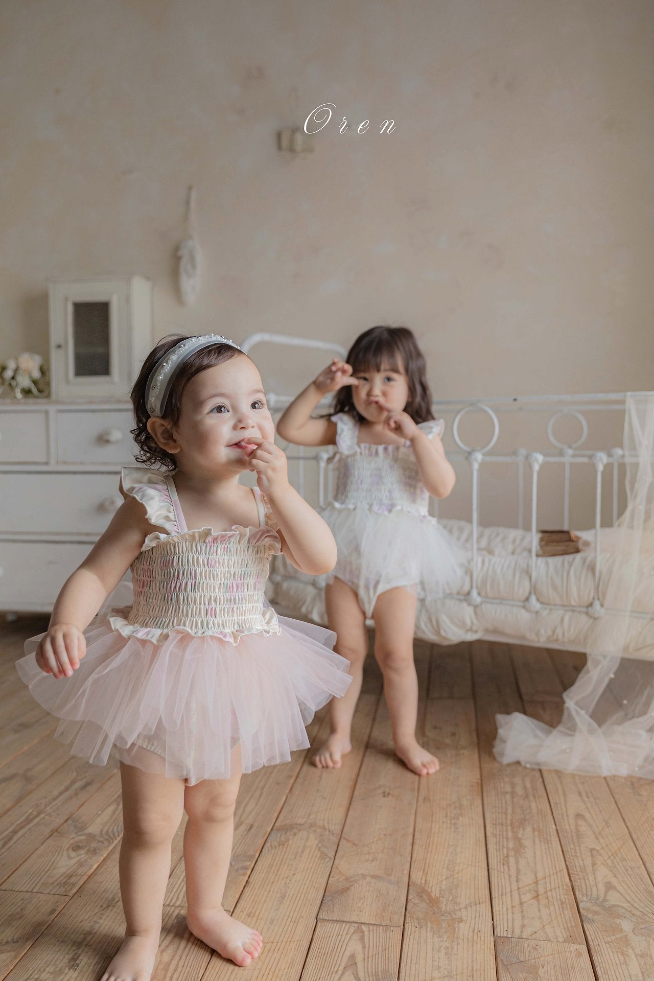 ［OREN］Flora tulle swim wear