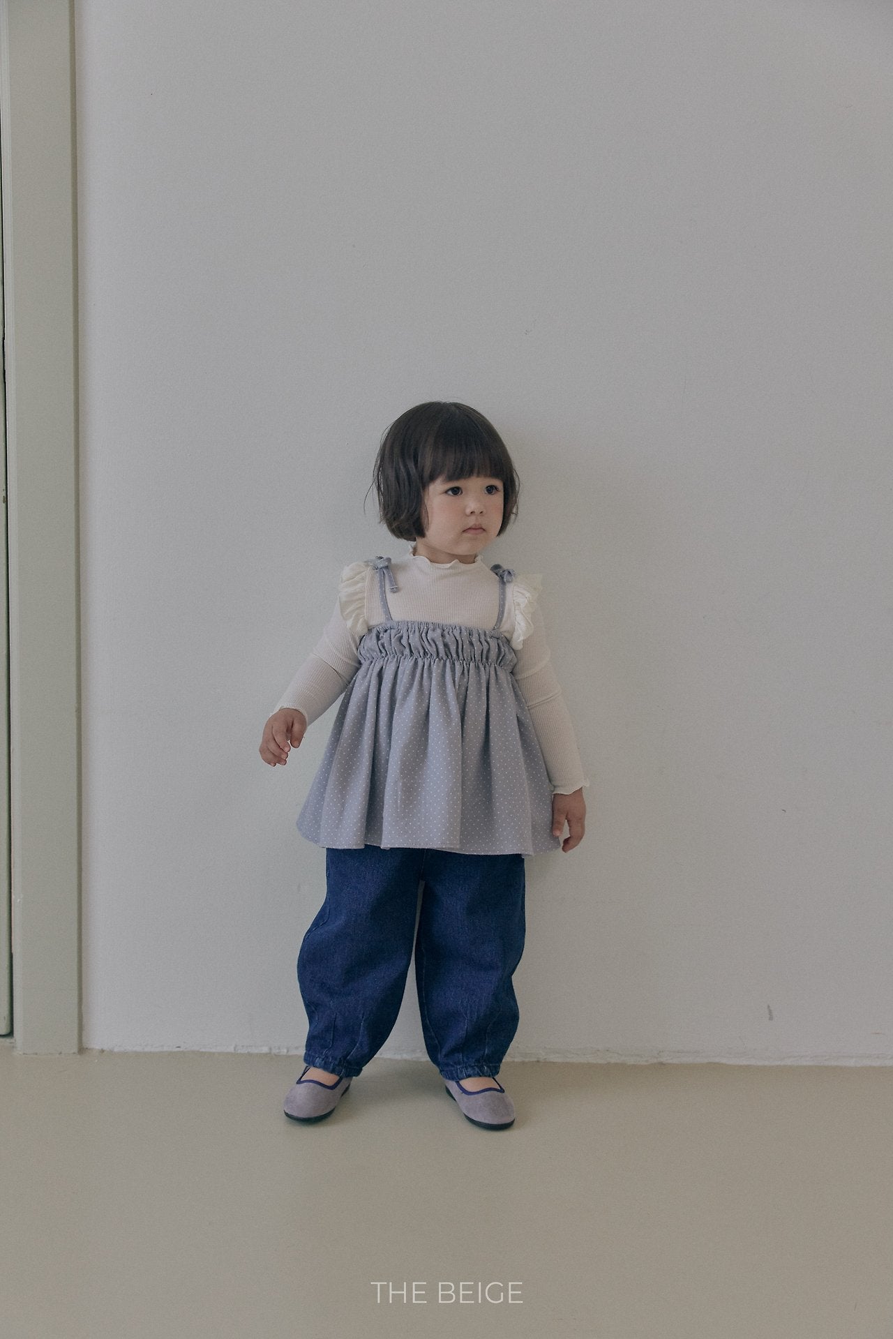 ［The beige］Dot Bustier