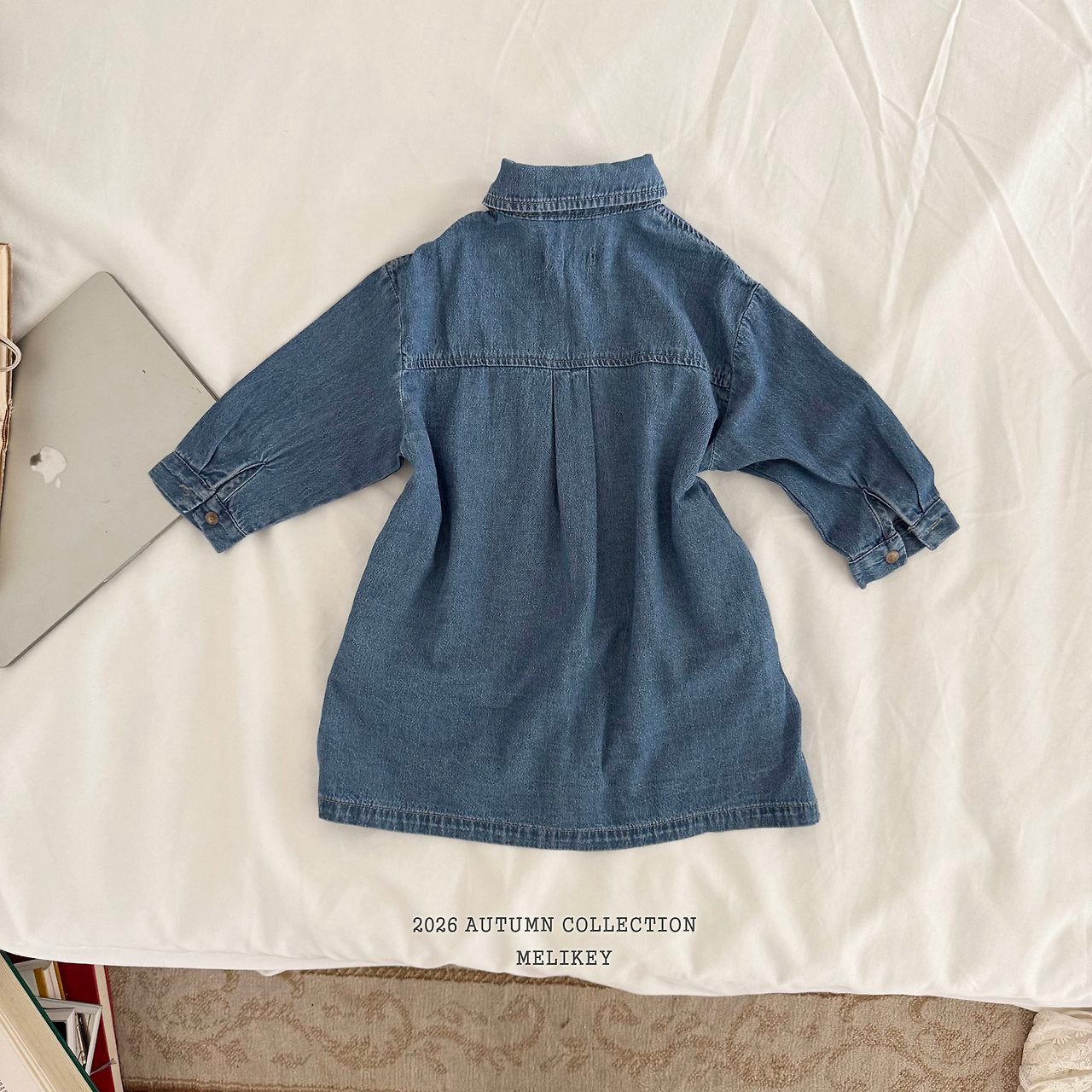 ［Melikey］Denim shirt one-piece