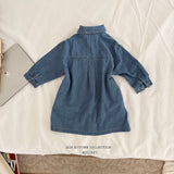 ［Melikey］Denim shirt one-piece