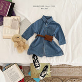 ［Melikey］Denim shirt one-piece