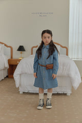 ［Melikey］Denim shirt one-piece