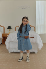 ［Melikey］Denim shirt one-piece