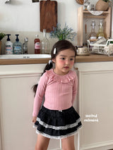 ［second moment］Frill collar rib tops