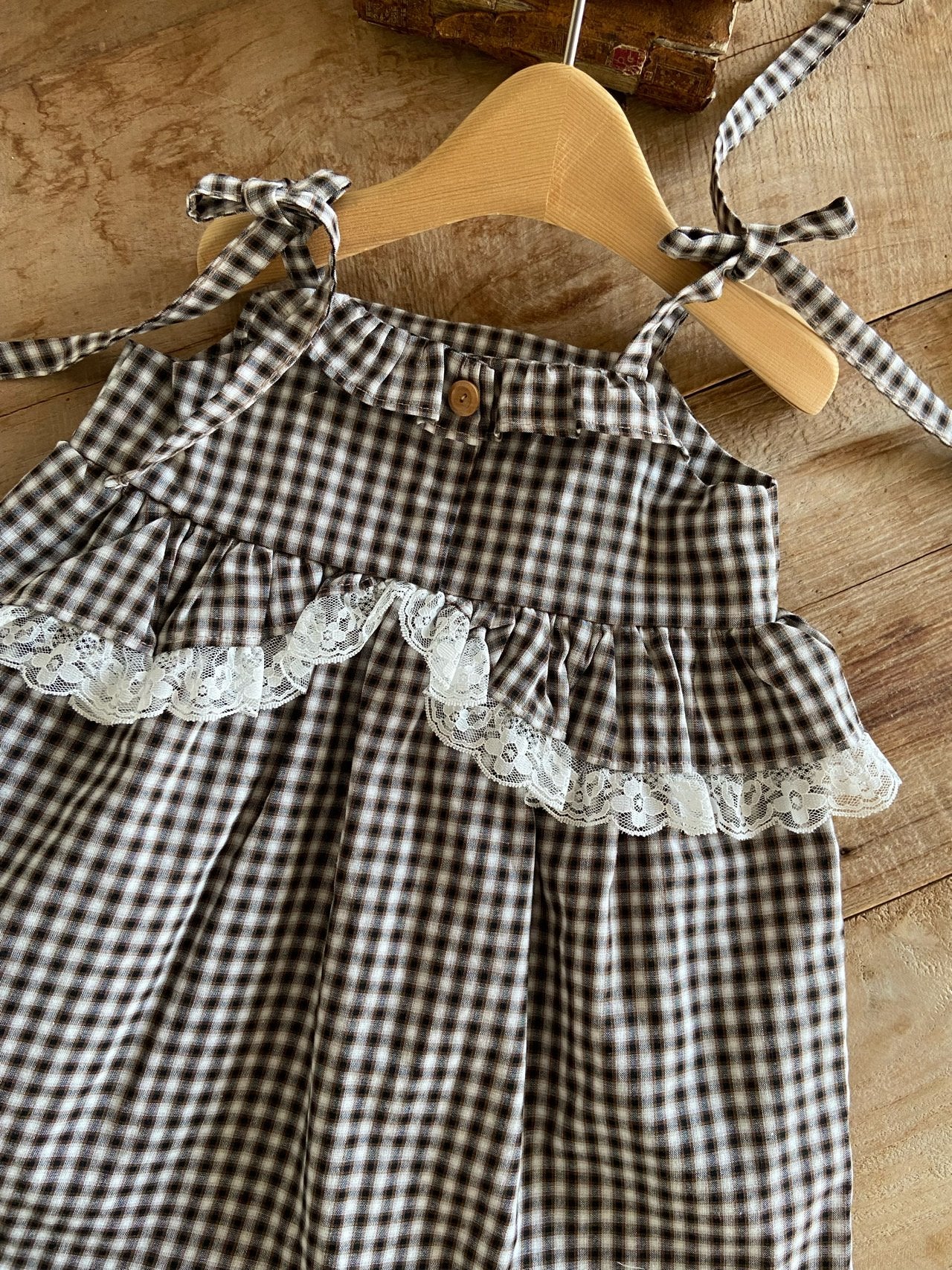［Anne shirley］Modern check one-piece