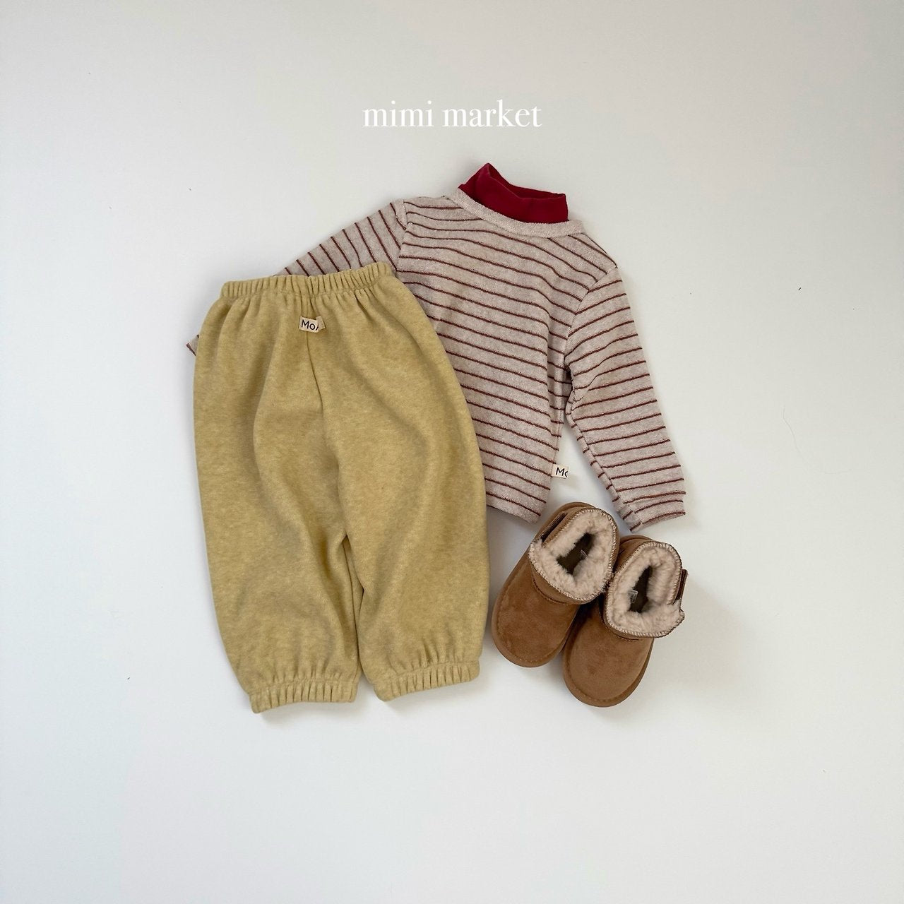 [mimi market] Stripe terry tops