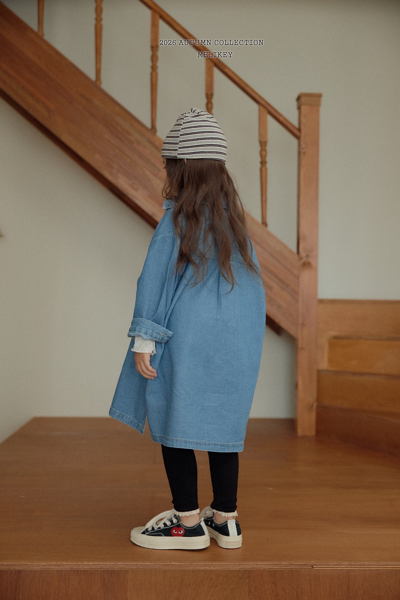 ［Melikey］Denim shirt one-piece