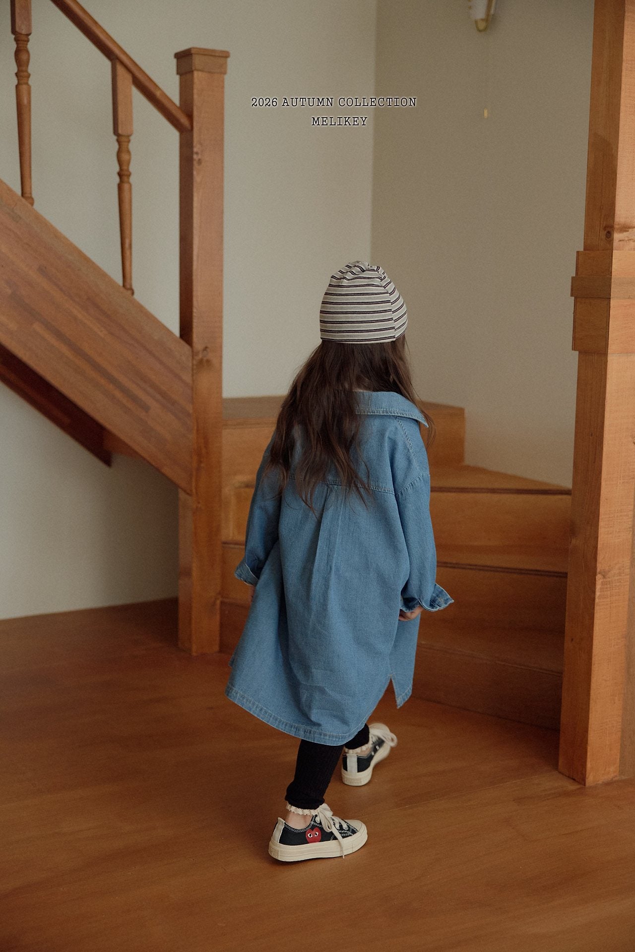 ［Melikey］Denim shirt one-piece