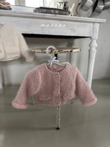 ［marron］Pearl boa jacket