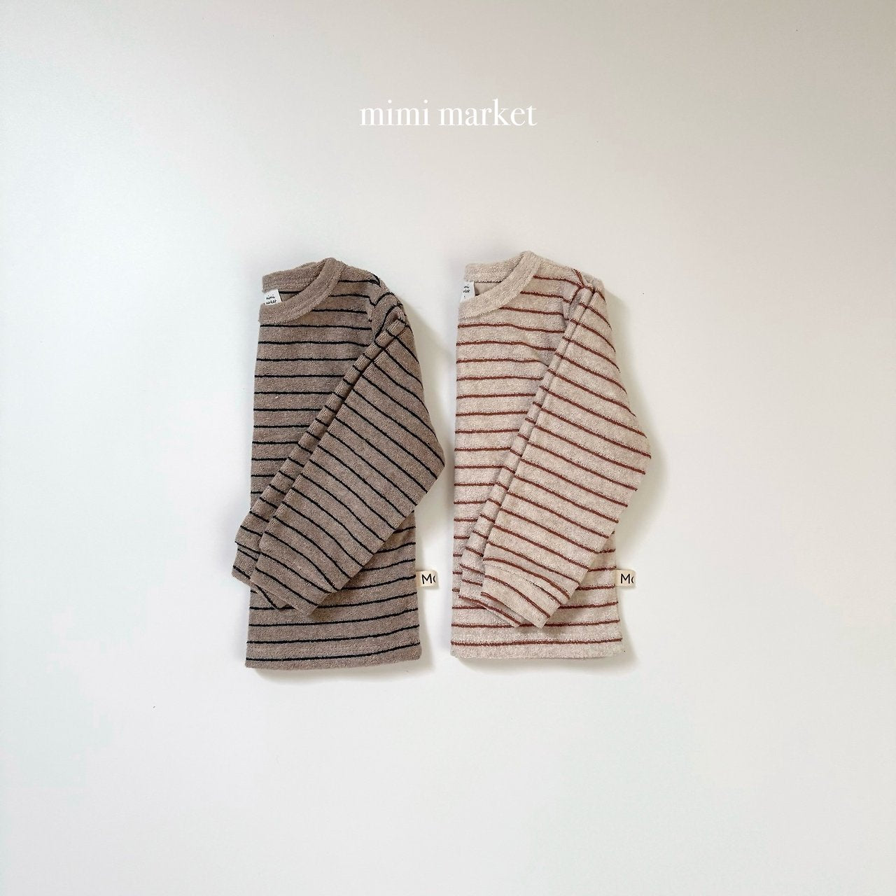 [mimi market] Stripe terry tops