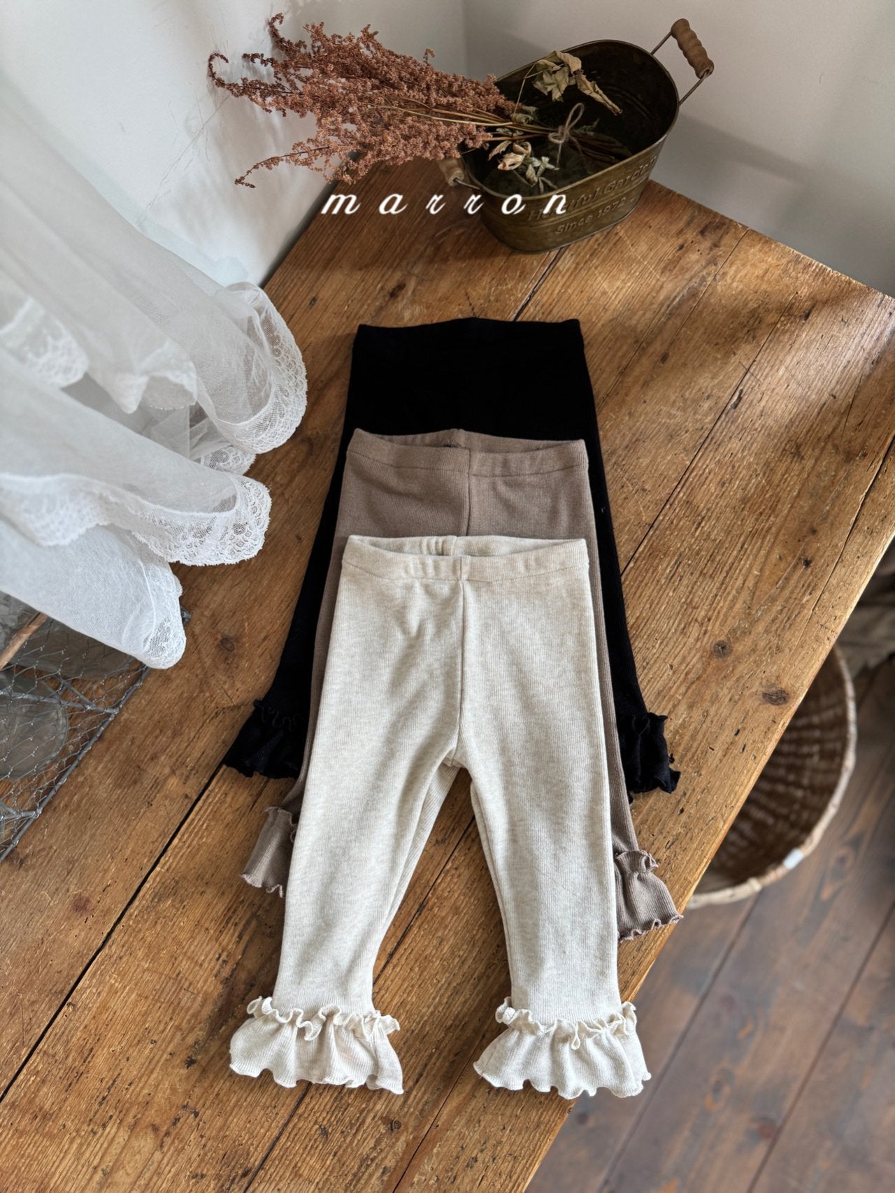 ［marron］Frill leggings