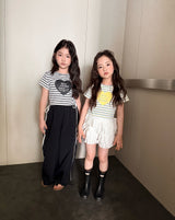 ［comma］Stripe heart tee