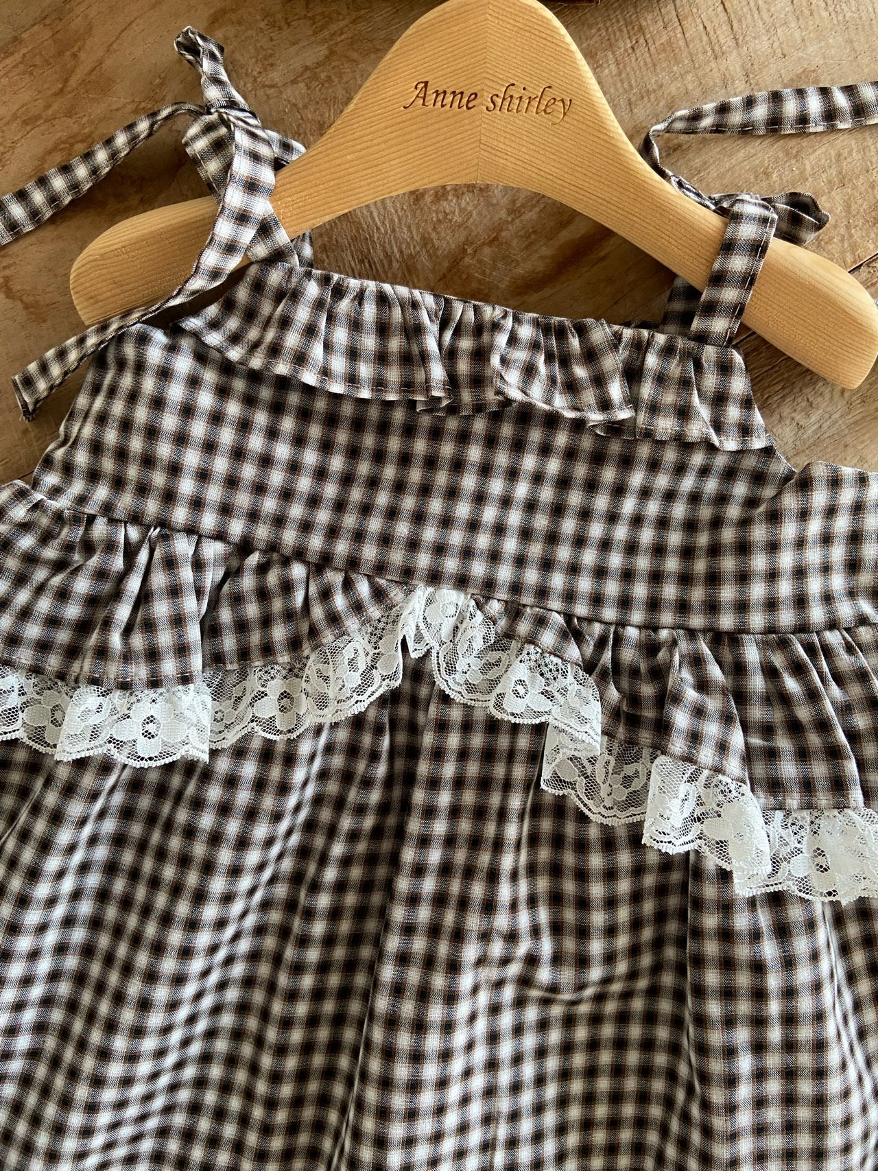 ［Anne shirley］Modern check one-piece