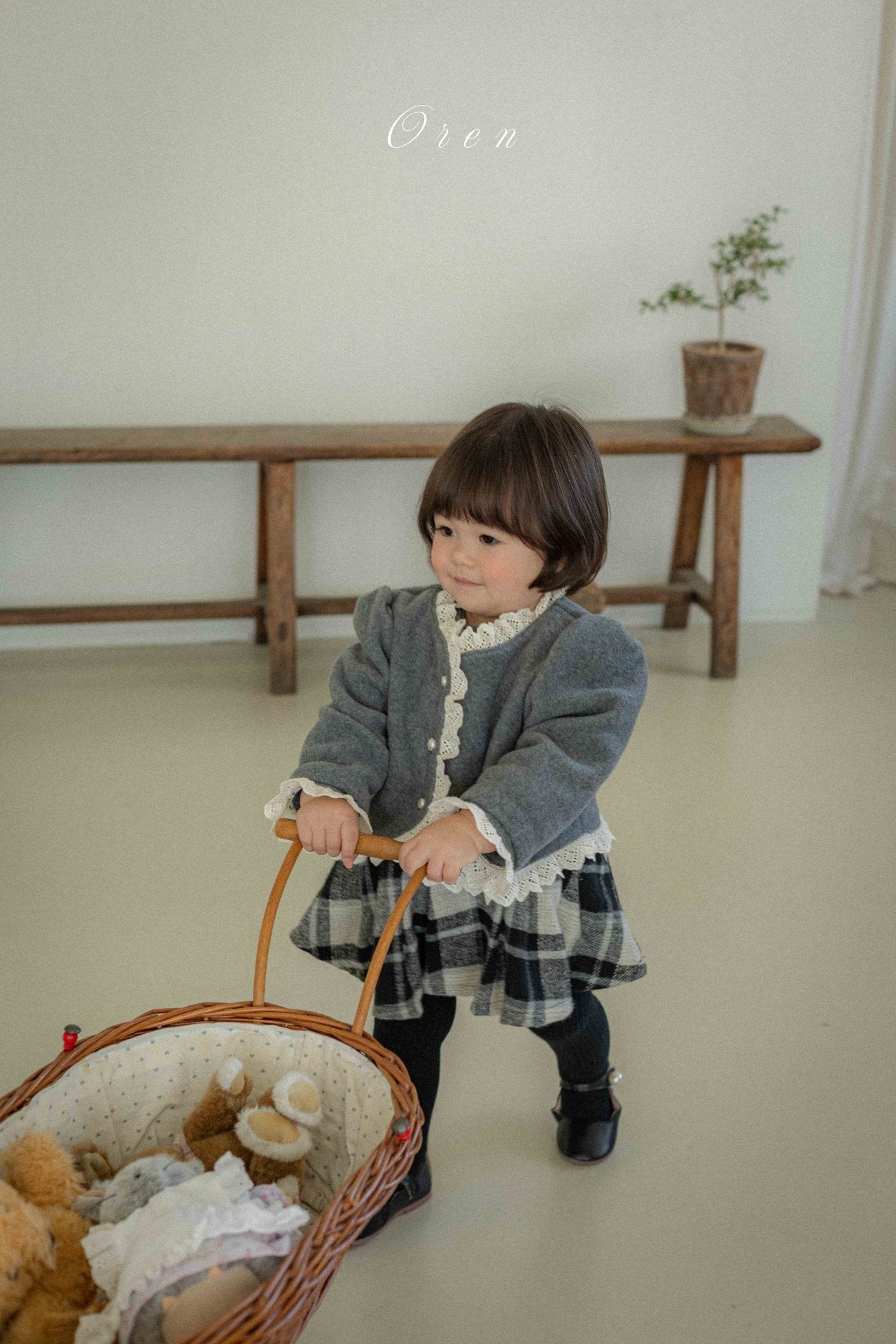 ［OREN］Brunel check bloomer skirt